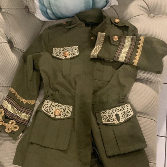military green jacket sz s - Picture 1 of 4